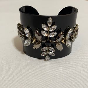 Black Lucite Cuff Bracelet